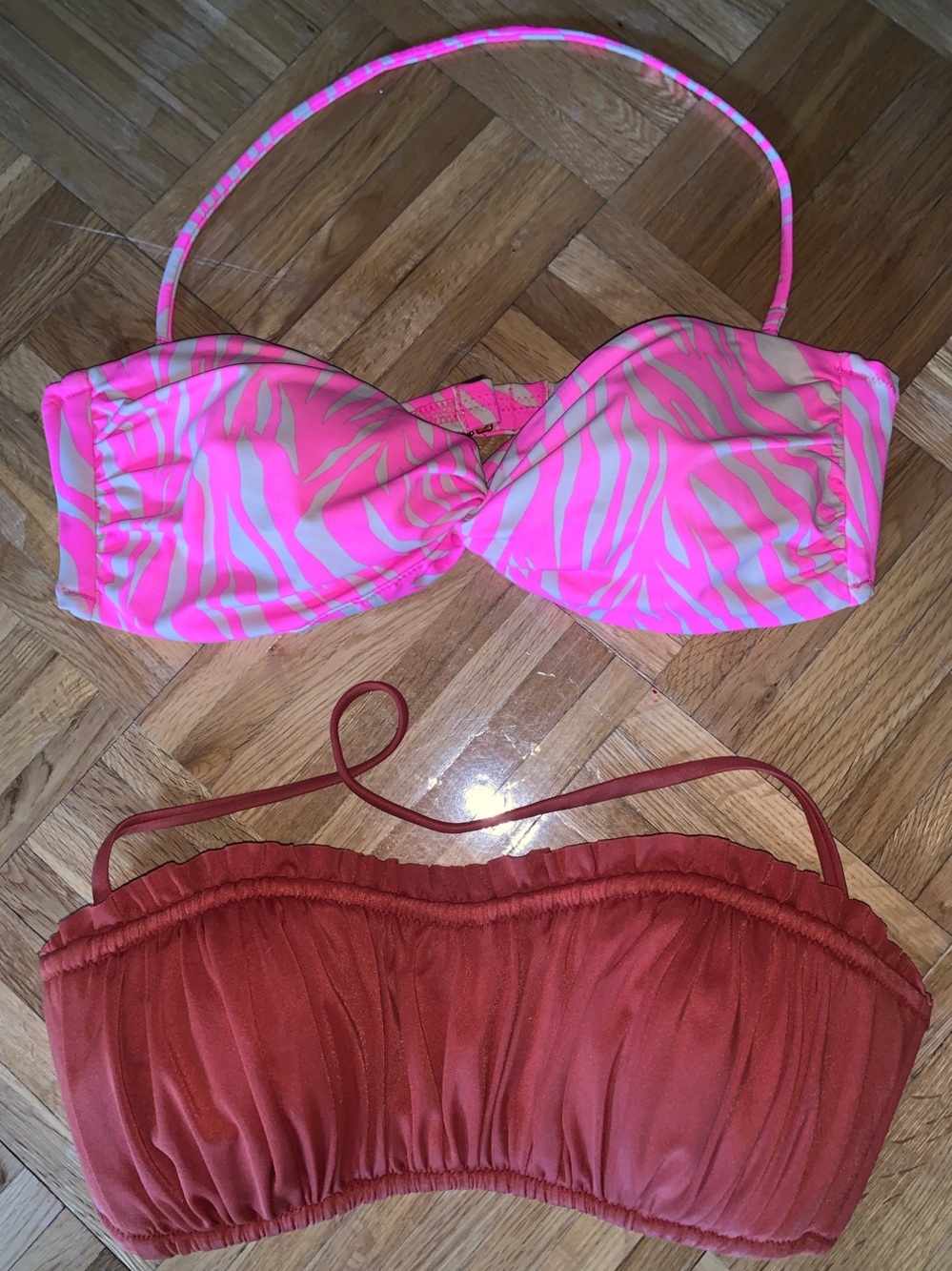 Bundle Bandeau Bikini Tops - J. Crew & PINK VS - Size Medium